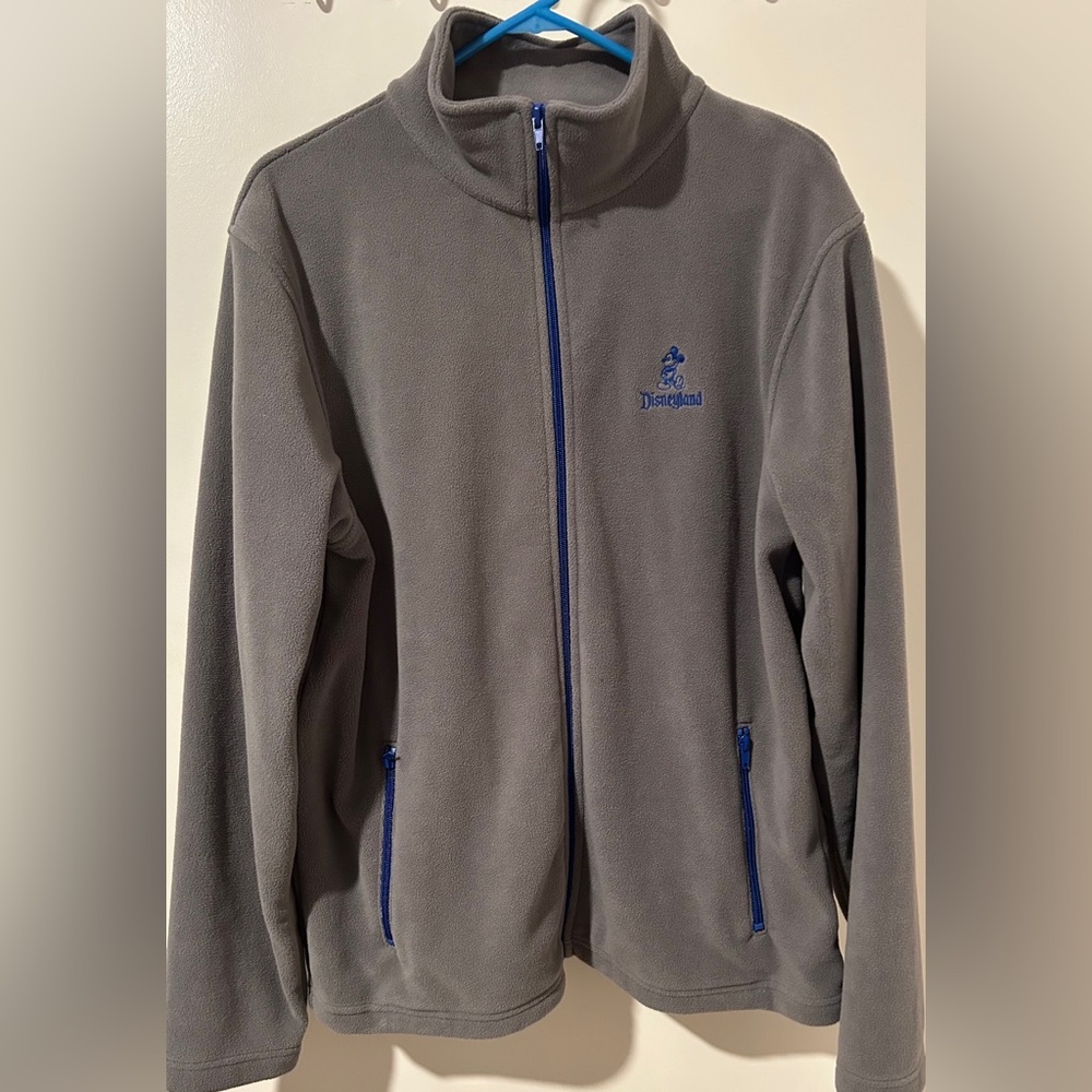 Disney Parks Disneyland Fleece Full Zip Jacket, Men’s Size Medium, EUC.